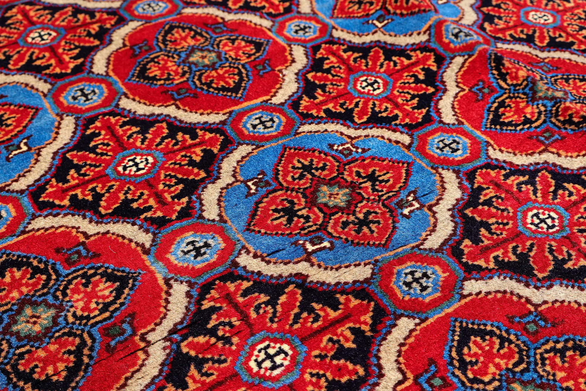 5x7 Red & Blue Turkmen Rug