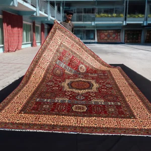 9x12 Red Mamluk Rug